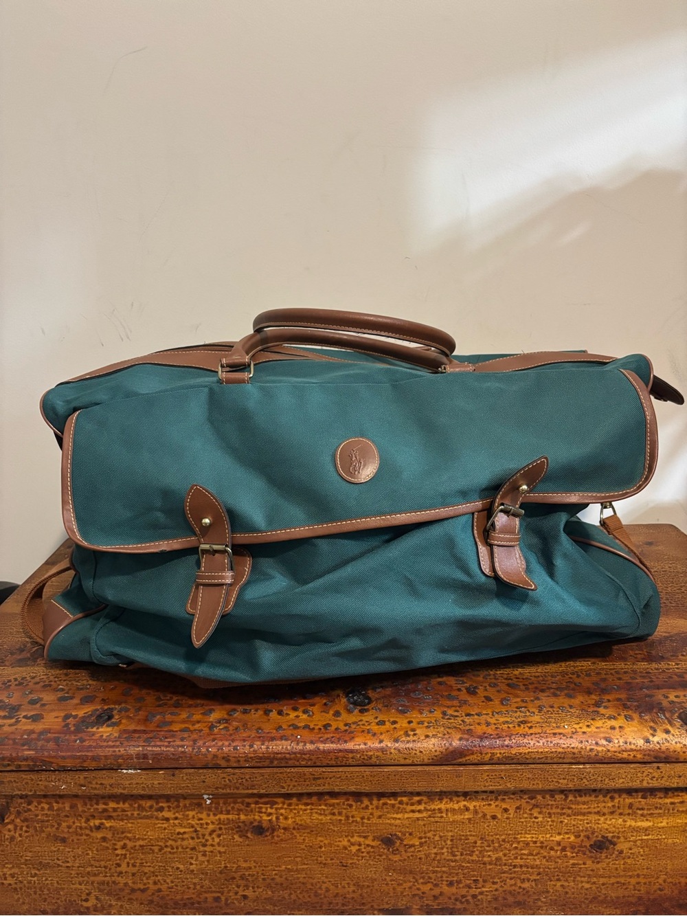 Vintage Polo Ralph Lauren Fragrances Duffle Bag Green
